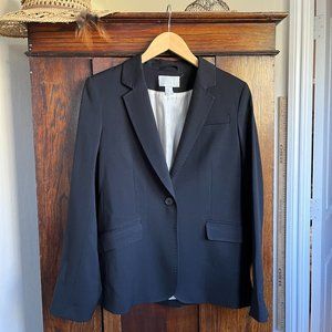 Womens H&M Classic Fit Black One-Button Blazer